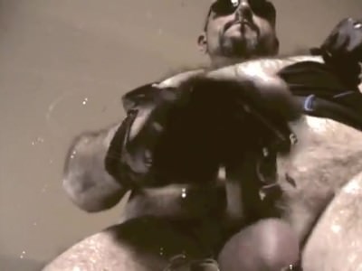 leather smoking stroking