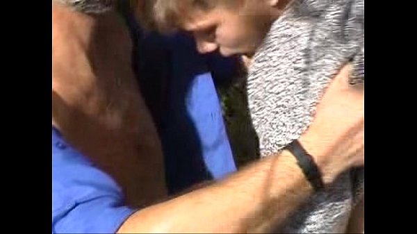 Young teen boy fucked in the woods by an old-bearded man